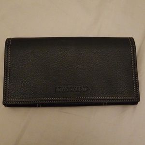 Longchamp Black Leather Bifold Wallet